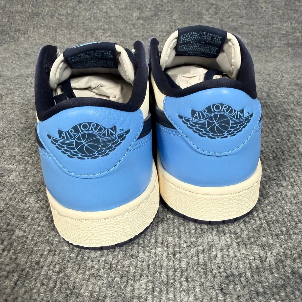 Nike Kids Youth 4 Air Jordan 1 Low OG Obsidian Shoes Sneakers Blue White Black